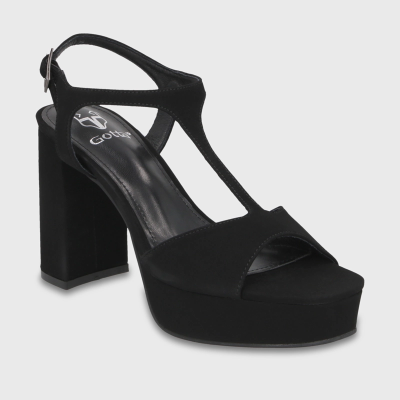 SANDALIA TACO NEGRA MUJER 65910 GOTTA - 2