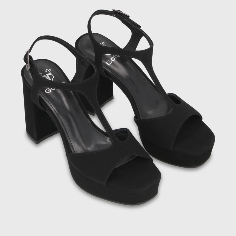 SANDALIA TACO NEGRA MUJER 65910 GOTTA - 3