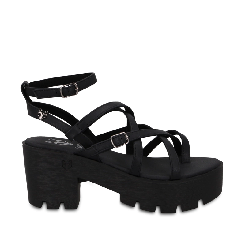 SANDALIA PLATAFORMA NEGRA MUJER 43024 GOTTA - 1