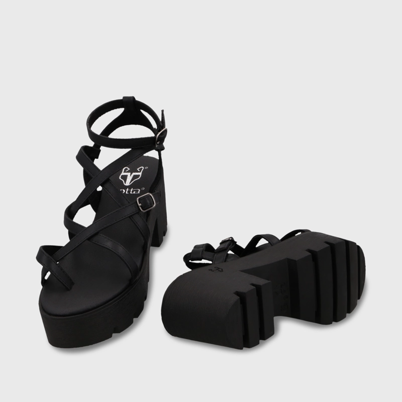 SANDALIA PLATAFORMA NEGRA MUJER 43024 GOTTA - 7