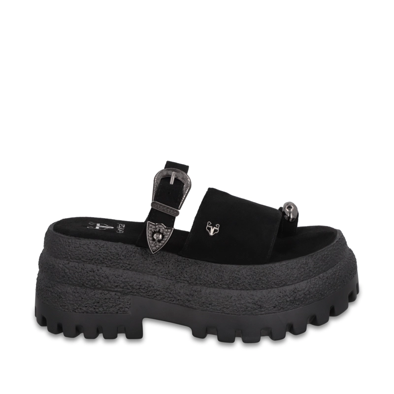 SANDALIA PLATAFORMA NEGRA MUJER 55295 GOTTA - 1