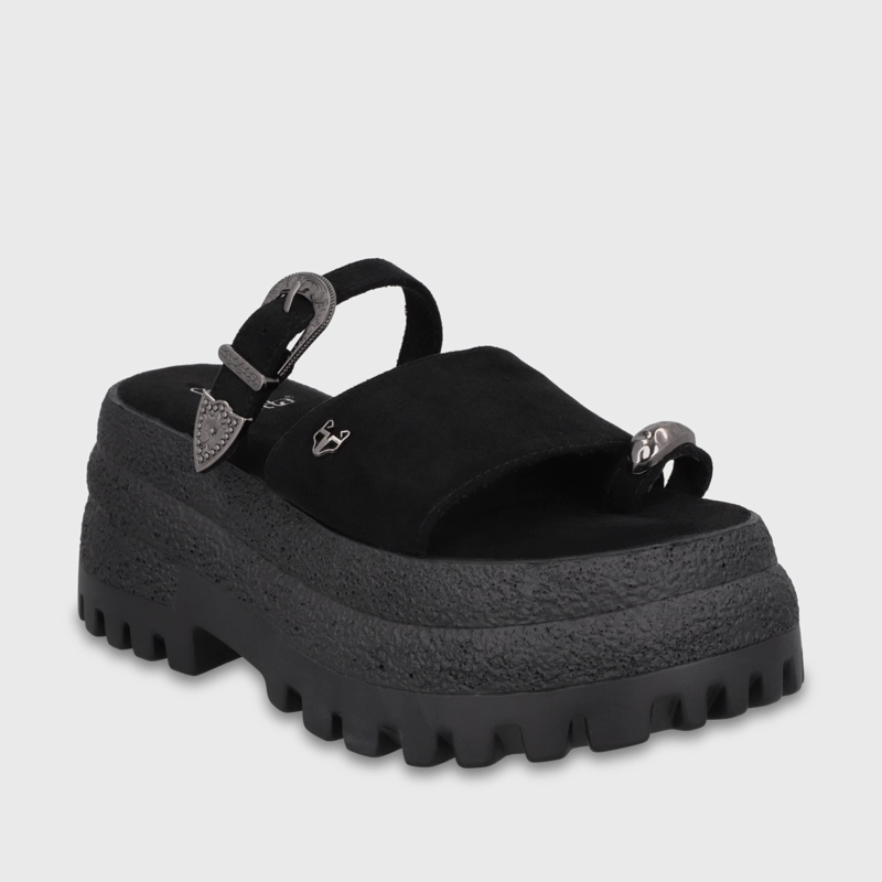 SANDALIA PLATAFORMA NEGRA MUJER 55295 GOTTA - 2