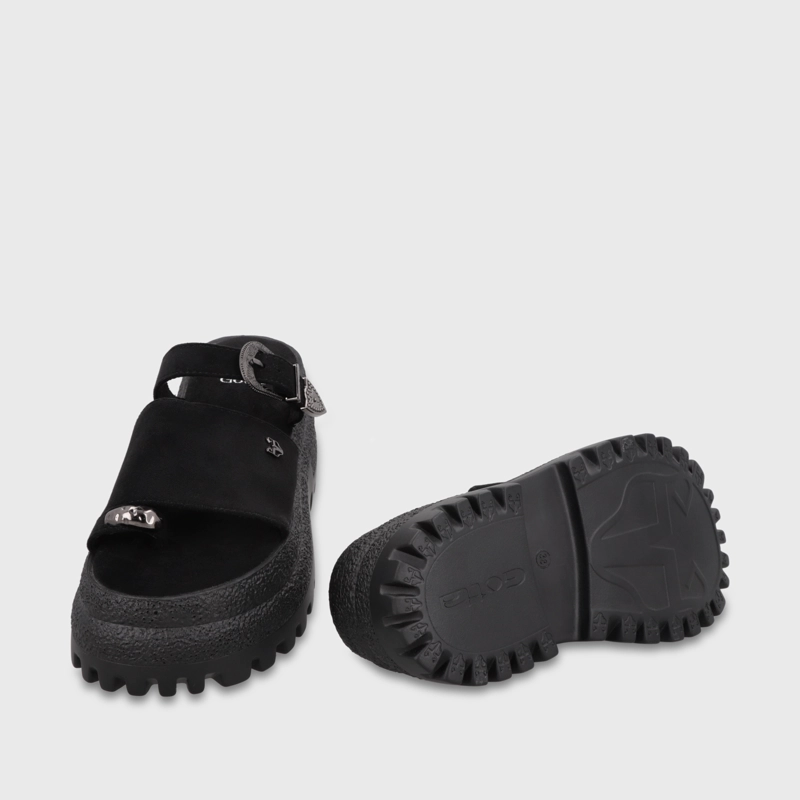SANDALIA PLATAFORMA NEGRA MUJER 55295 GOTTA - 7