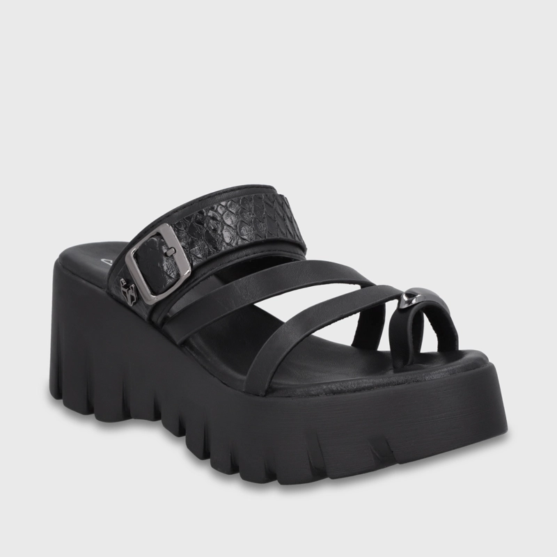 SANDALIA PLATAFORMA NEGRA MUJER 65941 GOTTA - 2