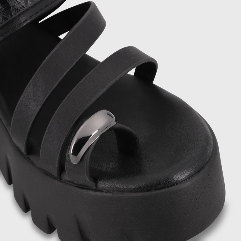 SANDALIA PLATAFORMA NEGRA MUJER 65941 GOTTA - 6