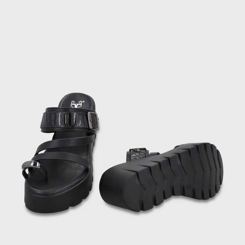 SANDALIA PLATAFORMA NEGRA MUJER 65941 GOTTA - 7