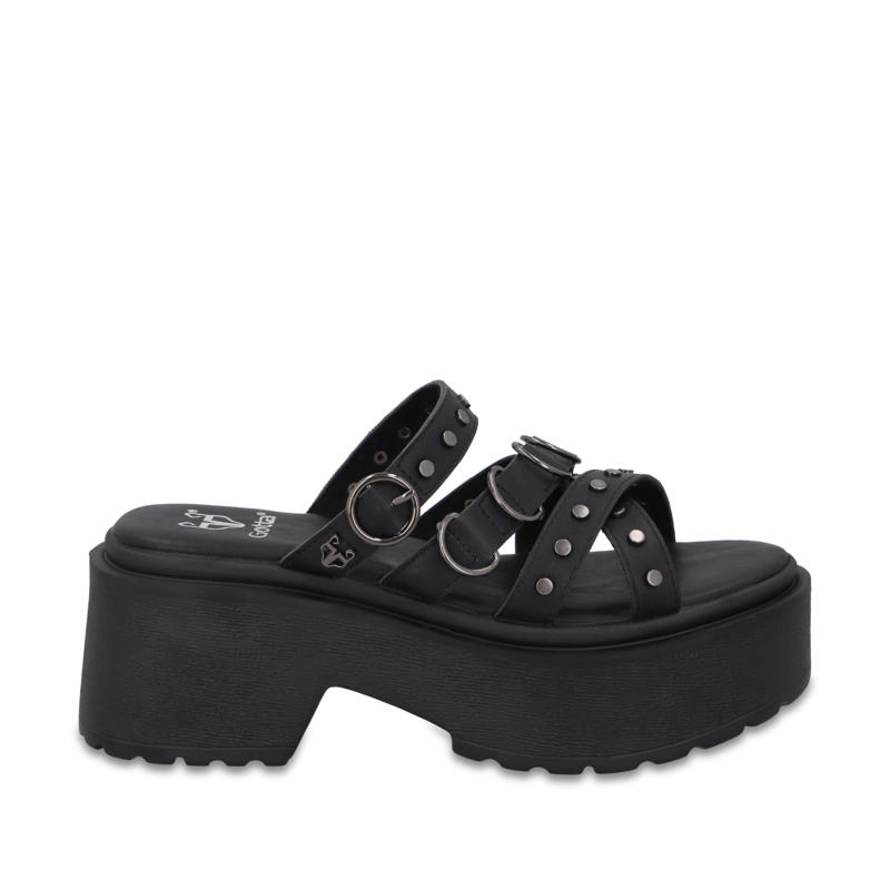 SANDALIA PLATAFORMA NEGRA MUJER 45987 GOTTA - 1