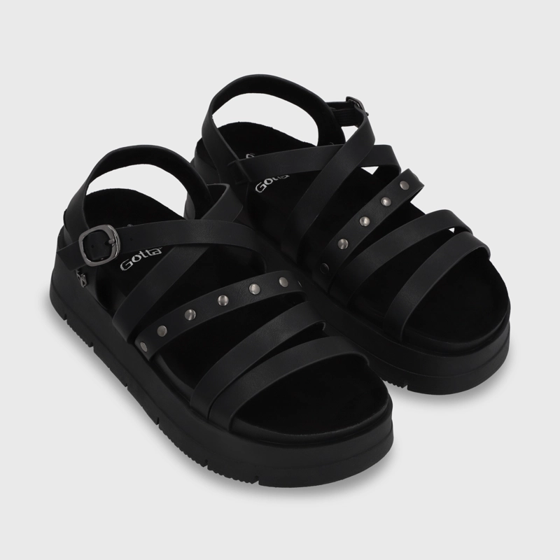 SANDALIA PLATAFORMA NEGRA MUJER 55231 GOTTA - 3