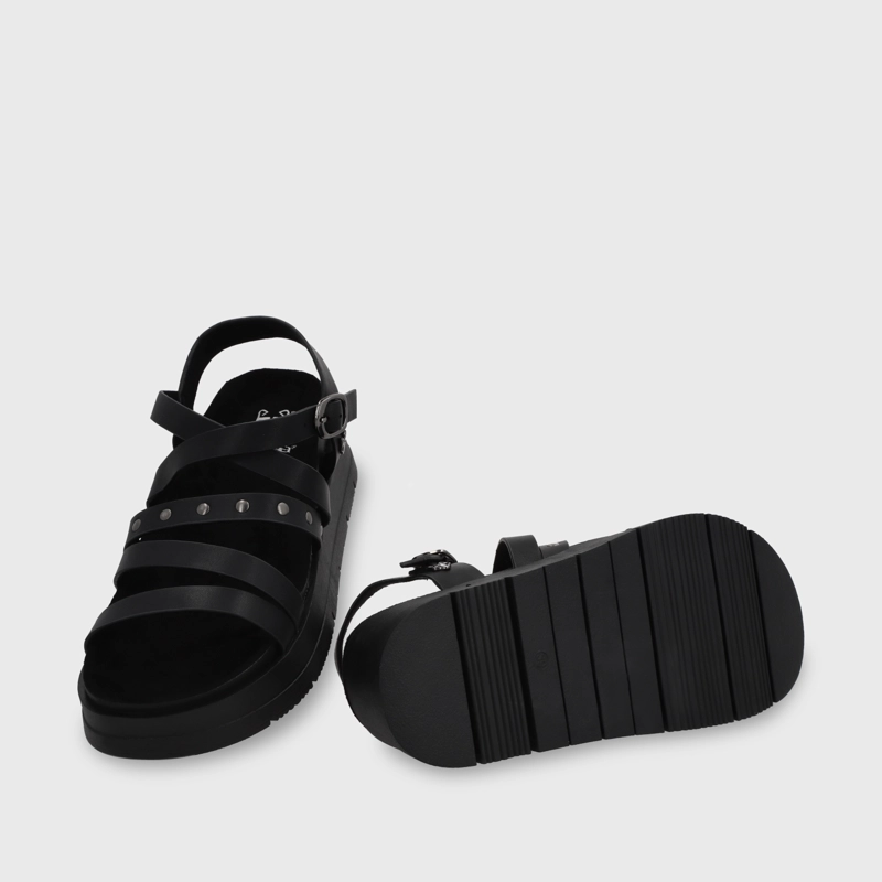 SANDALIA PLATAFORMA NEGRA MUJER 55231 GOTTA - 7