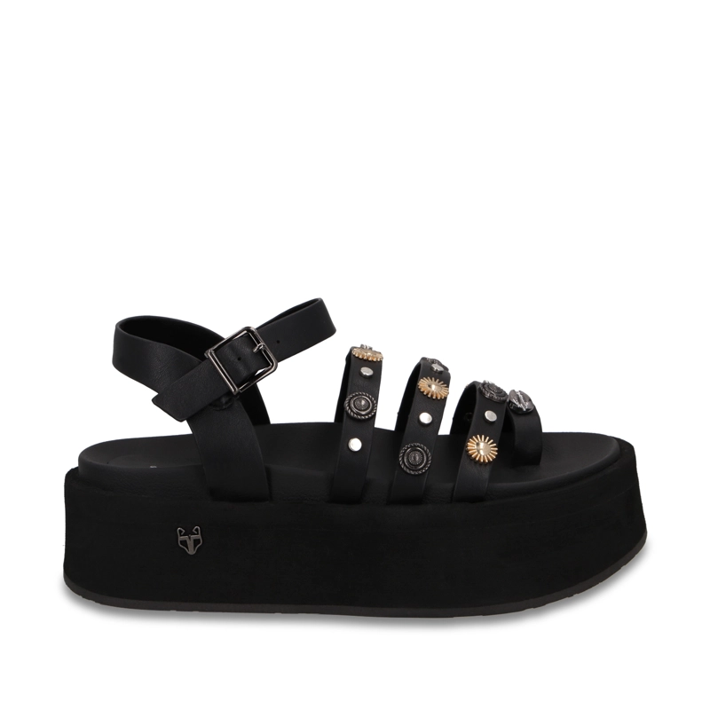 SANDALIA PLATAFORMA NEGRA MUJER 55943 GOTTA - 1