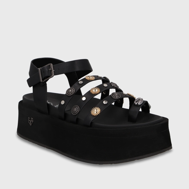 SANDALIA PLATAFORMA NEGRA MUJER 55943 GOTTA - 2