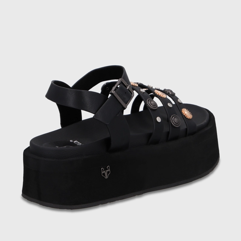 SANDALIA PLATAFORMA NEGRA MUJER 55943 GOTTA - 5