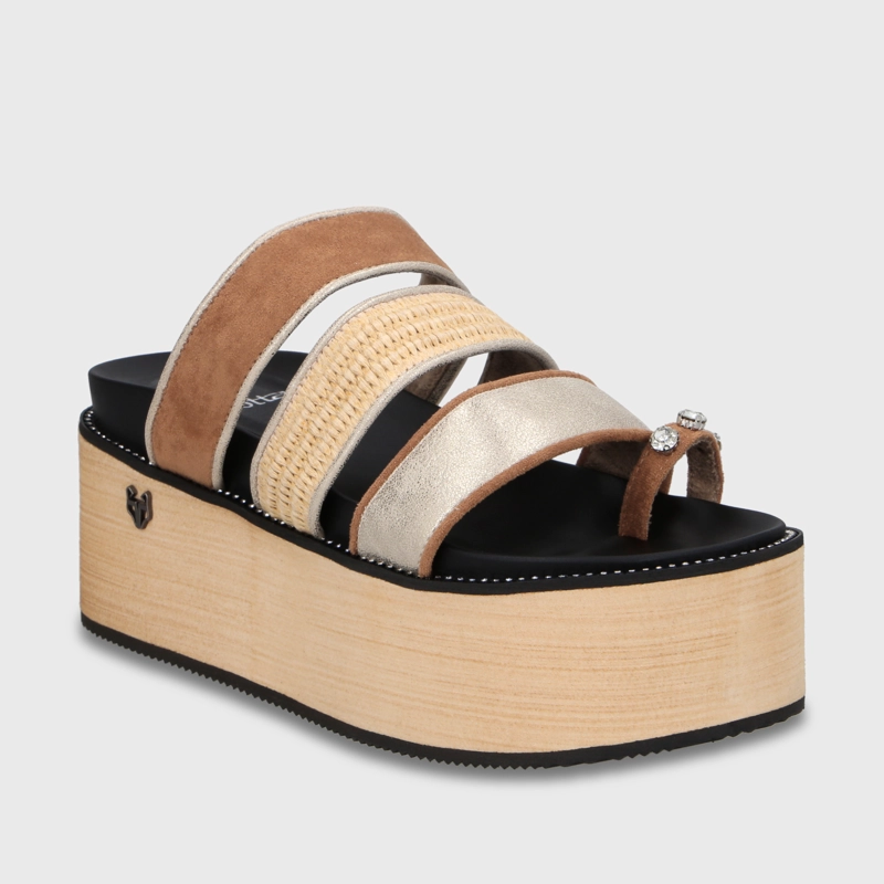 SANDALIA PLATAFORMA BEIGE MUJER 15662 GOTTA - 2