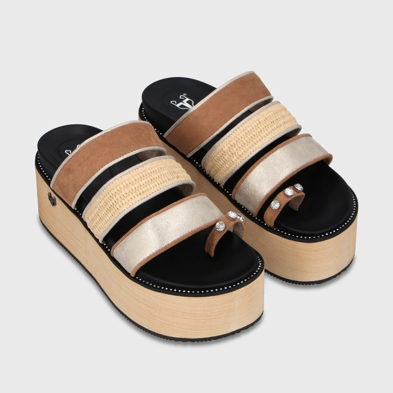 SANDALIA PLATAFORMA BEIGE MUJER 15662 GOTTA - 3