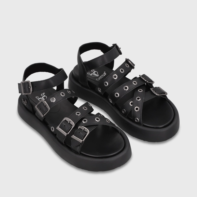 SANDALIA PLATAFORMA NEGRA MUJER 55950 GOTTA - 3