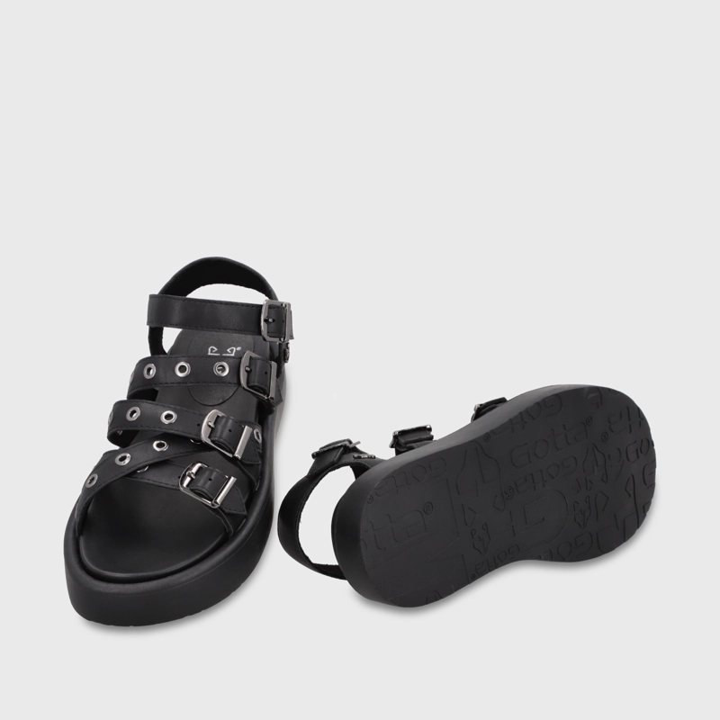 SANDALIA PLATAFORMA NEGRA MUJER 55950 GOTTA - 7