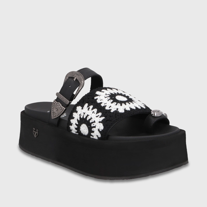 SANDALIA PLATAFORMA NEGRA MUJER 55942 GOTTA - 2