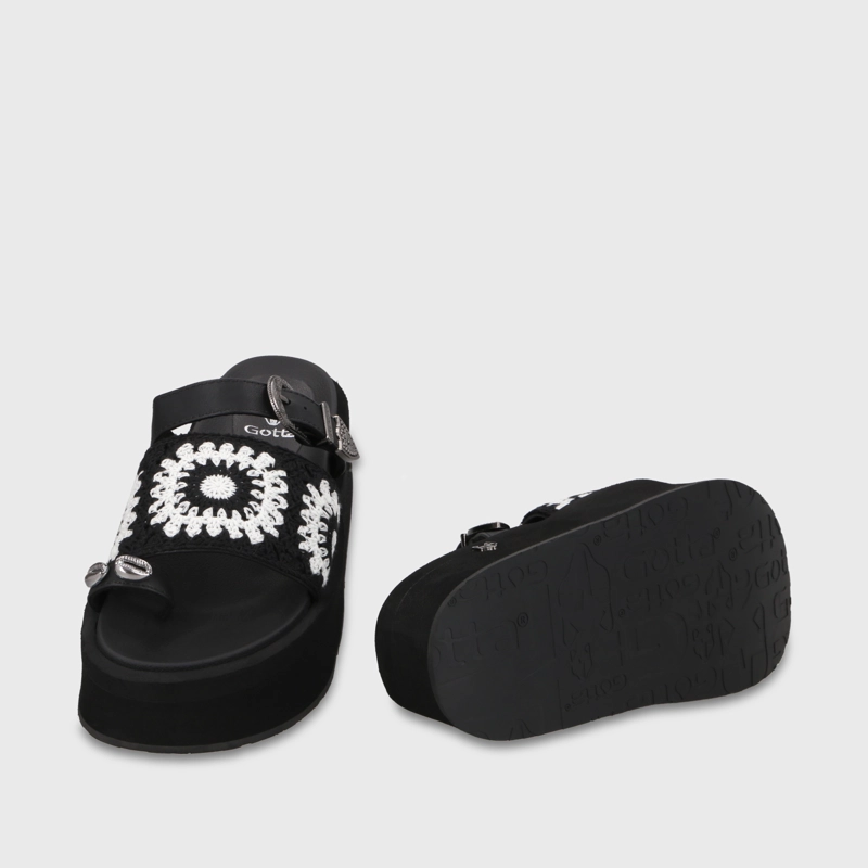 SANDALIA PLATAFORMA NEGRA MUJER 55942 GOTTA - 7