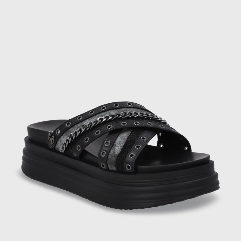 SANDALIA PLATAFORMA NEGRO MUJER 1571B GOTTA - 2