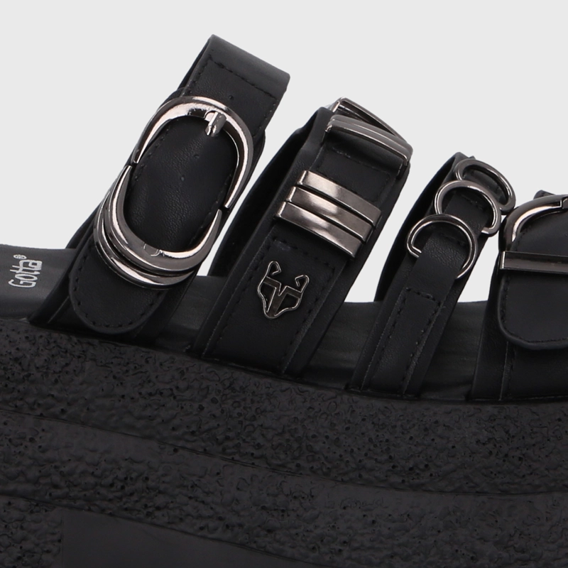 SANDALIA PLATAFORMA NEGRA MUJER 55294 GOTTA - 6