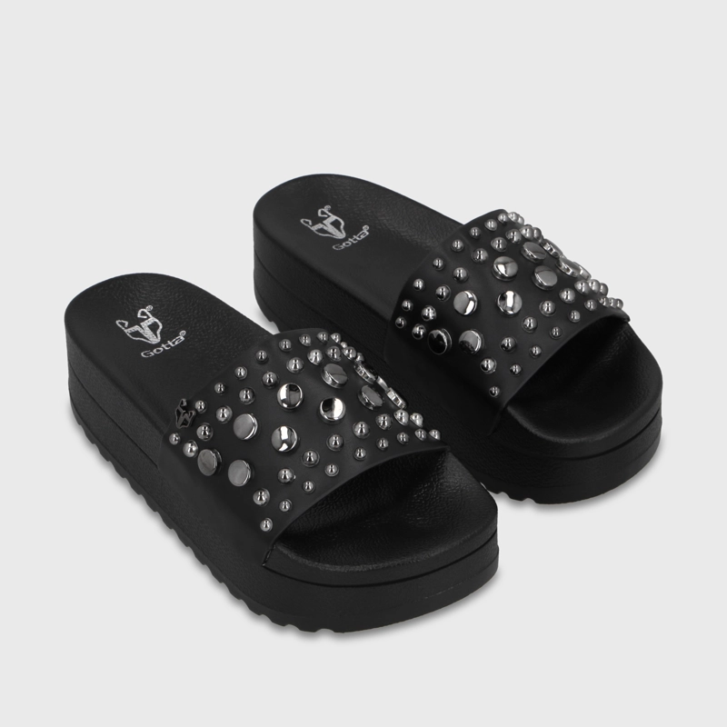 SANDALIA PLATAFORMA NEGRA MUJER 64020 GOTTA - 3