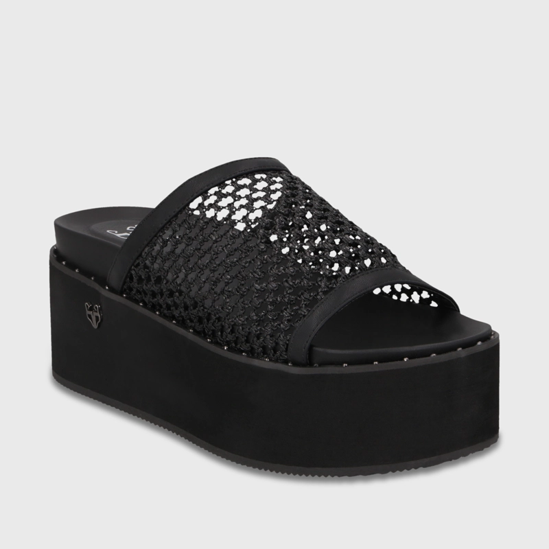 SANDALIA PLATAFORMA NEGRA MUJER 1566H GOTTA - 2