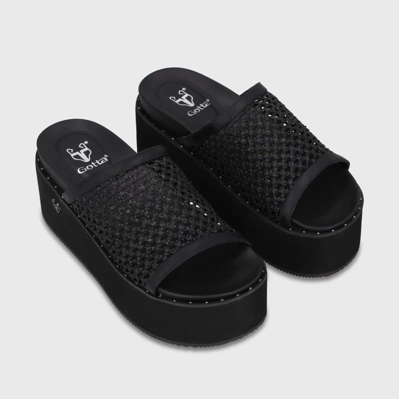 SANDALIA PLATAFORMA NEGRA MUJER 1566H GOTTA - 3