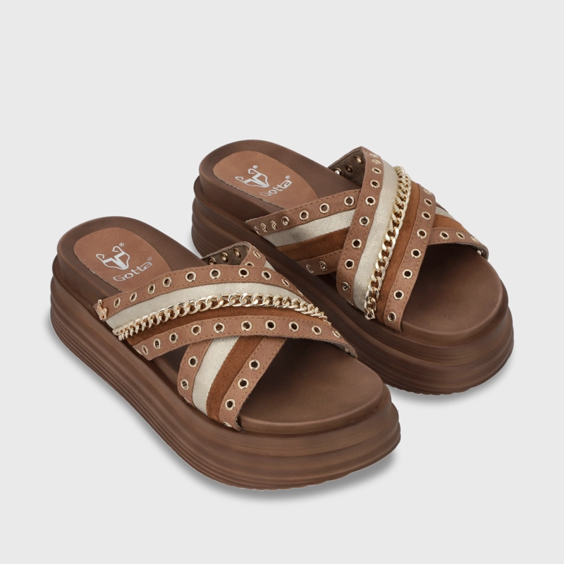 SANDALIA PLATAFORMA CAMEL MUJER 1571B GOTTA - 3