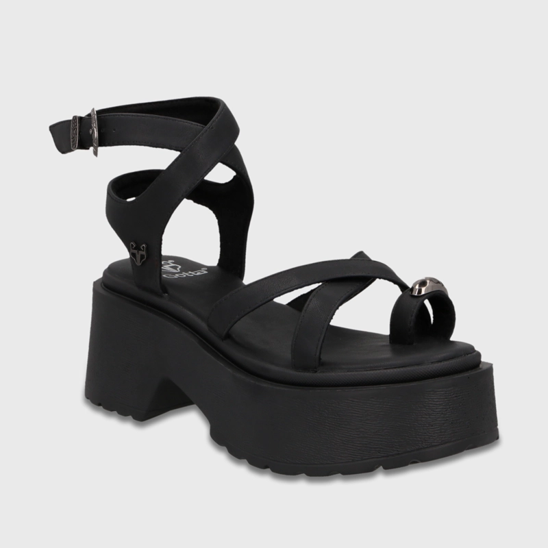 SANDALIA PLATAFORMA NEGRA MUJER 45986 GOTTA - 2