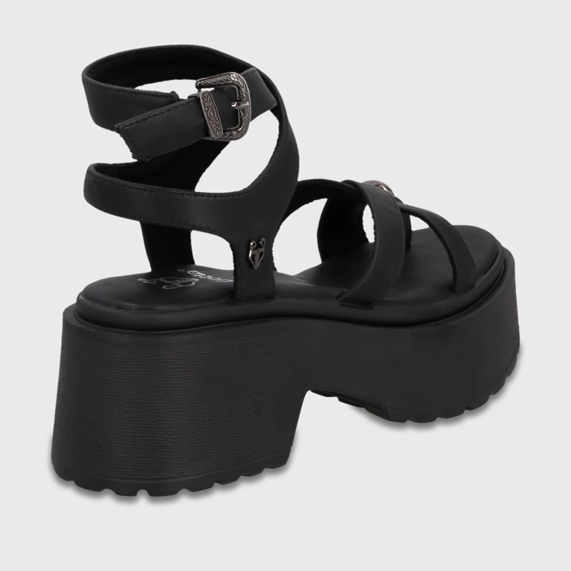 SANDALIA PLATAFORMA NEGRA MUJER 45986 GOTTA - 5