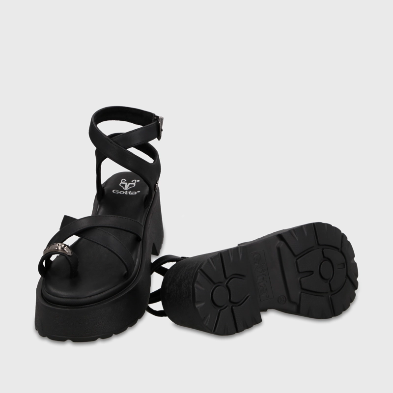 SANDALIA PLATAFORMA NEGRA MUJER 45986 GOTTA - 7