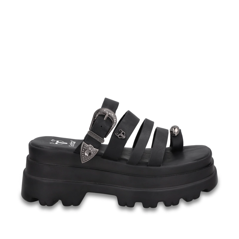 SANDALIA PLATAFORMA NEGRA MUJER 45732 GOTTA - 1