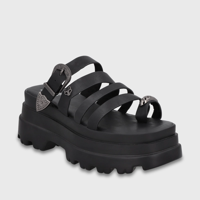 SANDALIA PLATAFORMA NEGRA MUJER 45732 GOTTA - 2
