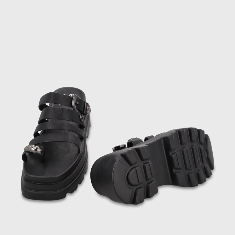 SANDALIA PLATAFORMA NEGRA MUJER 45732 GOTTA - 7