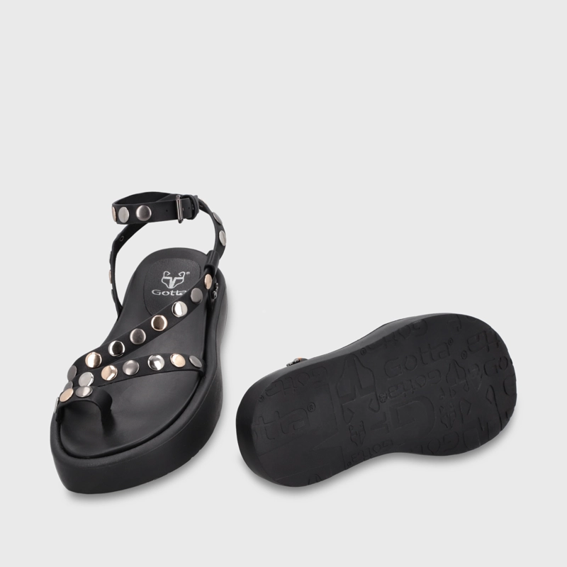 SANDALIA PLATAFORMA NEGRA MUJER 55953 GOTTA - 7
