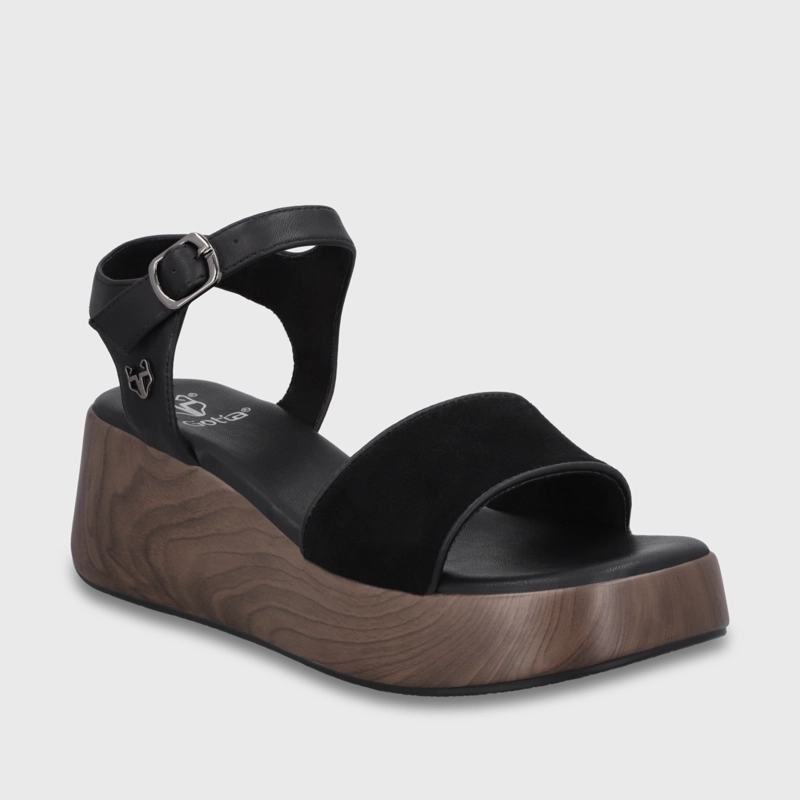SANDALIA PLATAFORMA NEGRA MUJER 65820 GOTTA - 2