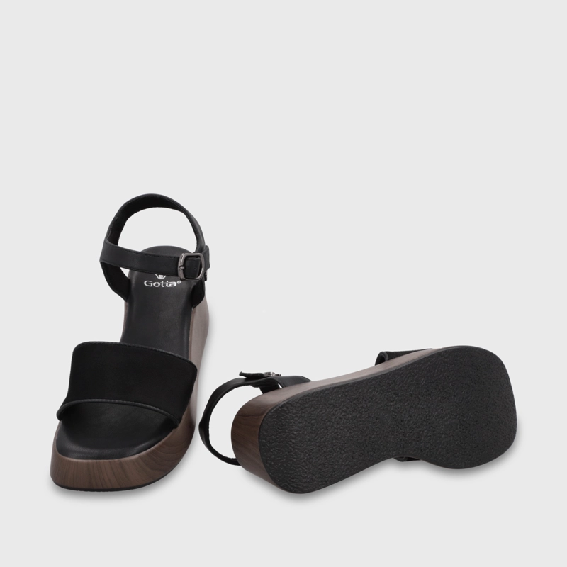 SANDALIA PLATAFORMA NEGRA MUJER 65820 GOTTA - 7