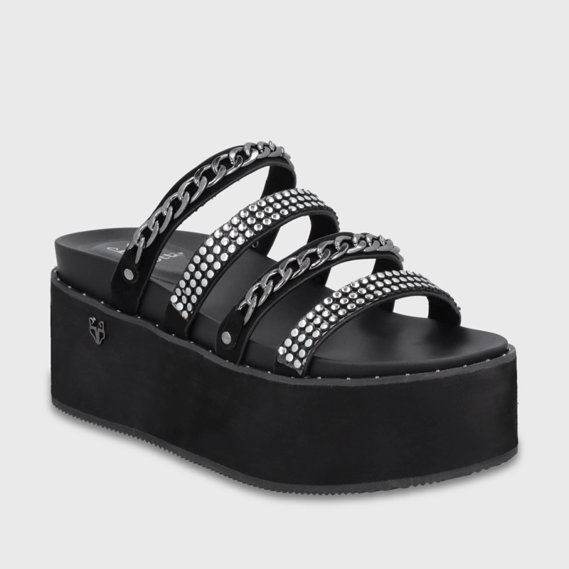 SANDALIA PLATAFORMA NEGRA MUJER 1566F GOTTA - 2