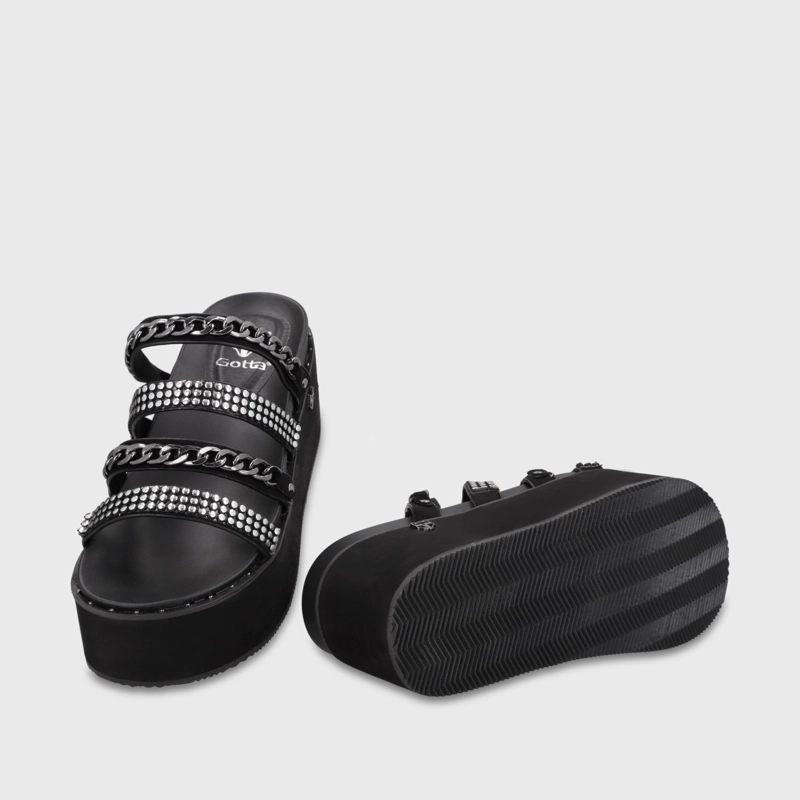 SANDALIA PLATAFORMA NEGRA MUJER 1566F GOTTA - 7