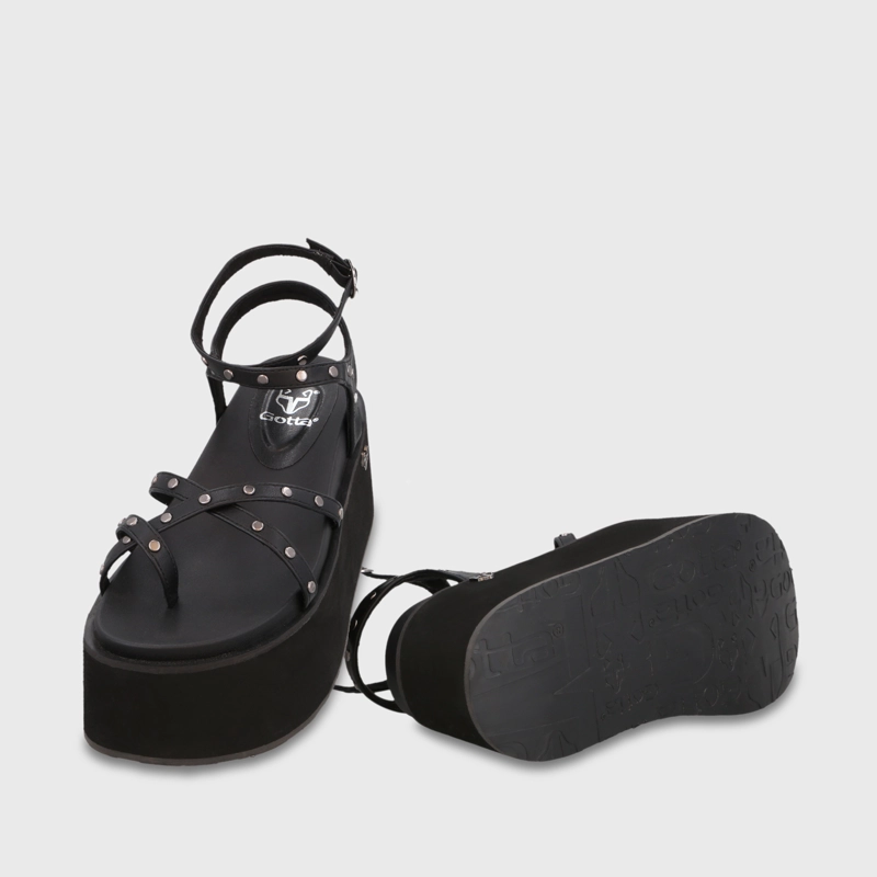 SANDALIA PLATAFORMA NEGRA MUJER 35188 GOTTA - 7