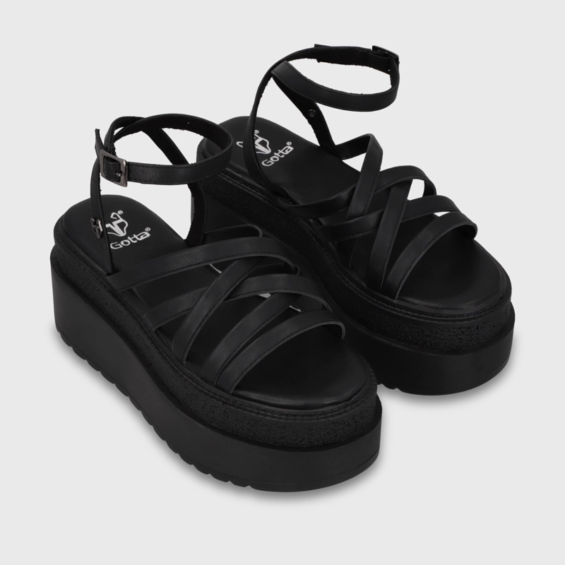 SANDALIA PLATAFORMA NEGRO MUJER 65931 GOTTA - 3