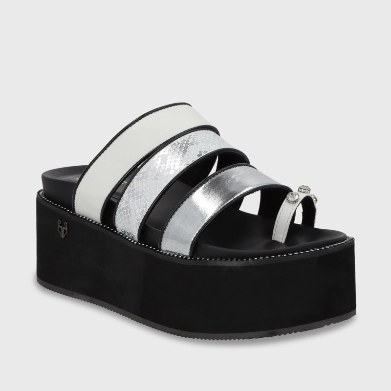 SANDALIA PLATAFORMA BLANCA MUJER 15662 GOTTA - 2