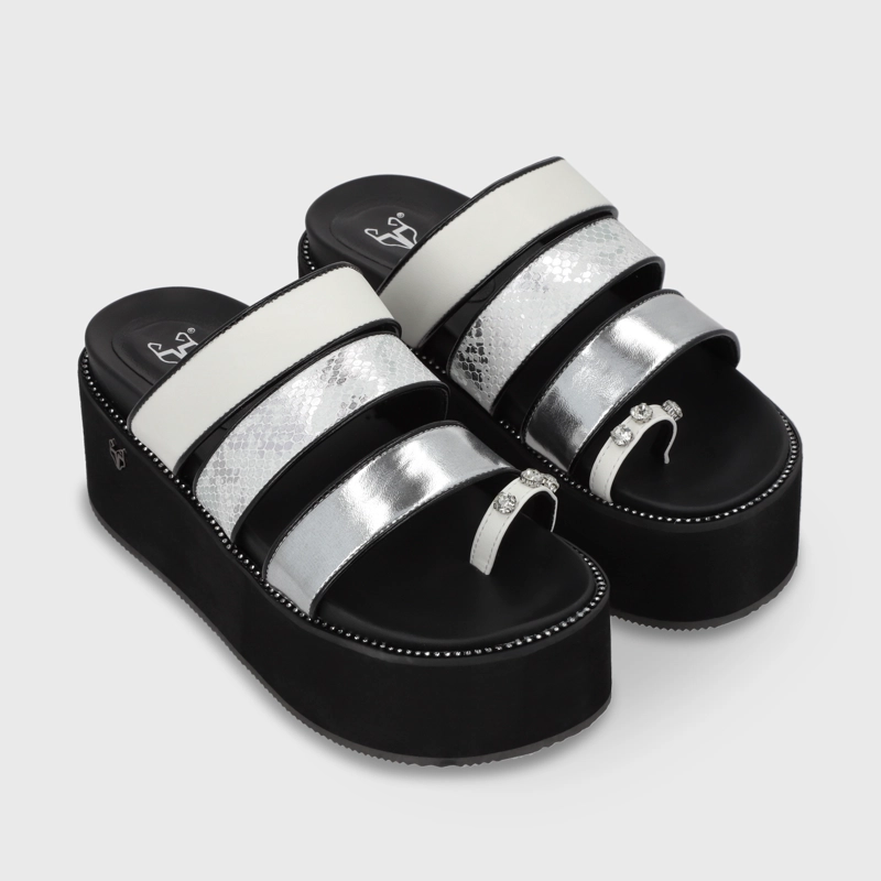 SANDALIA PLATAFORMA BLANCA MUJER 15662 GOTTA - 3