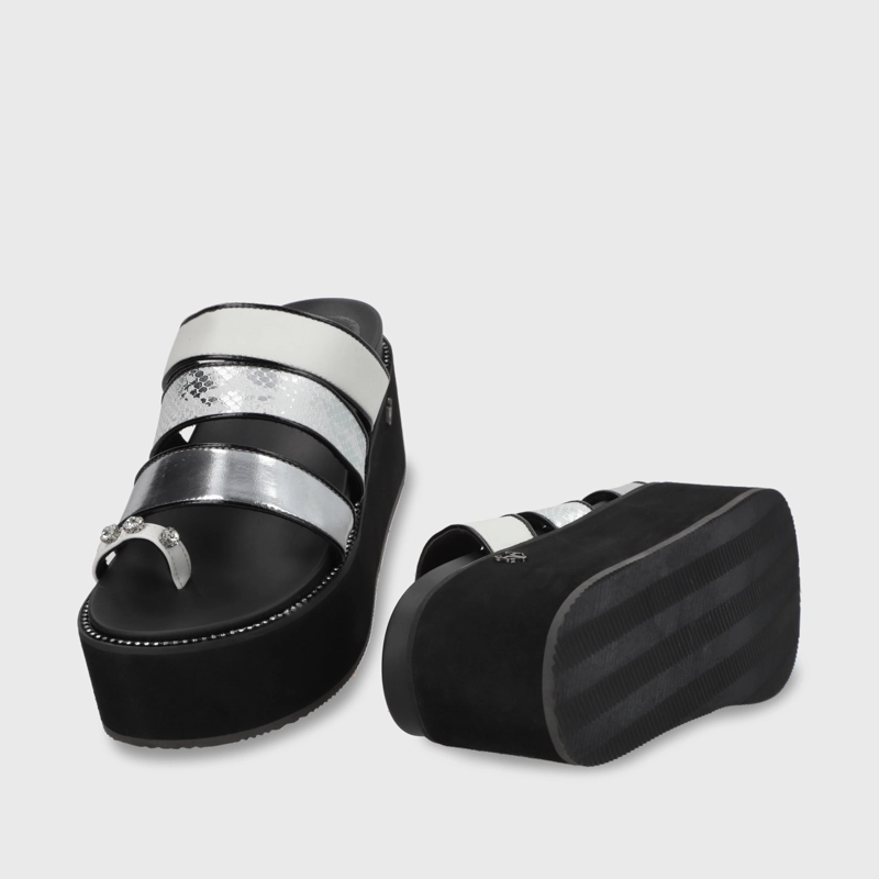 SANDALIA PLATAFORMA BLANCA MUJER 15662 GOTTA - 7
