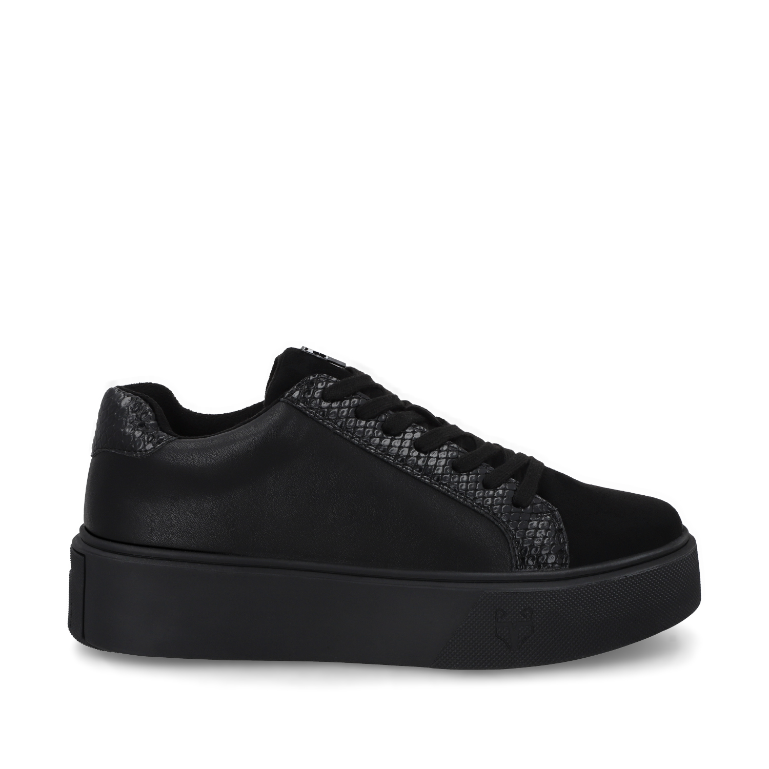 ZAPATILLA NEGRA BRILLANTE MUJER 43042 - 1