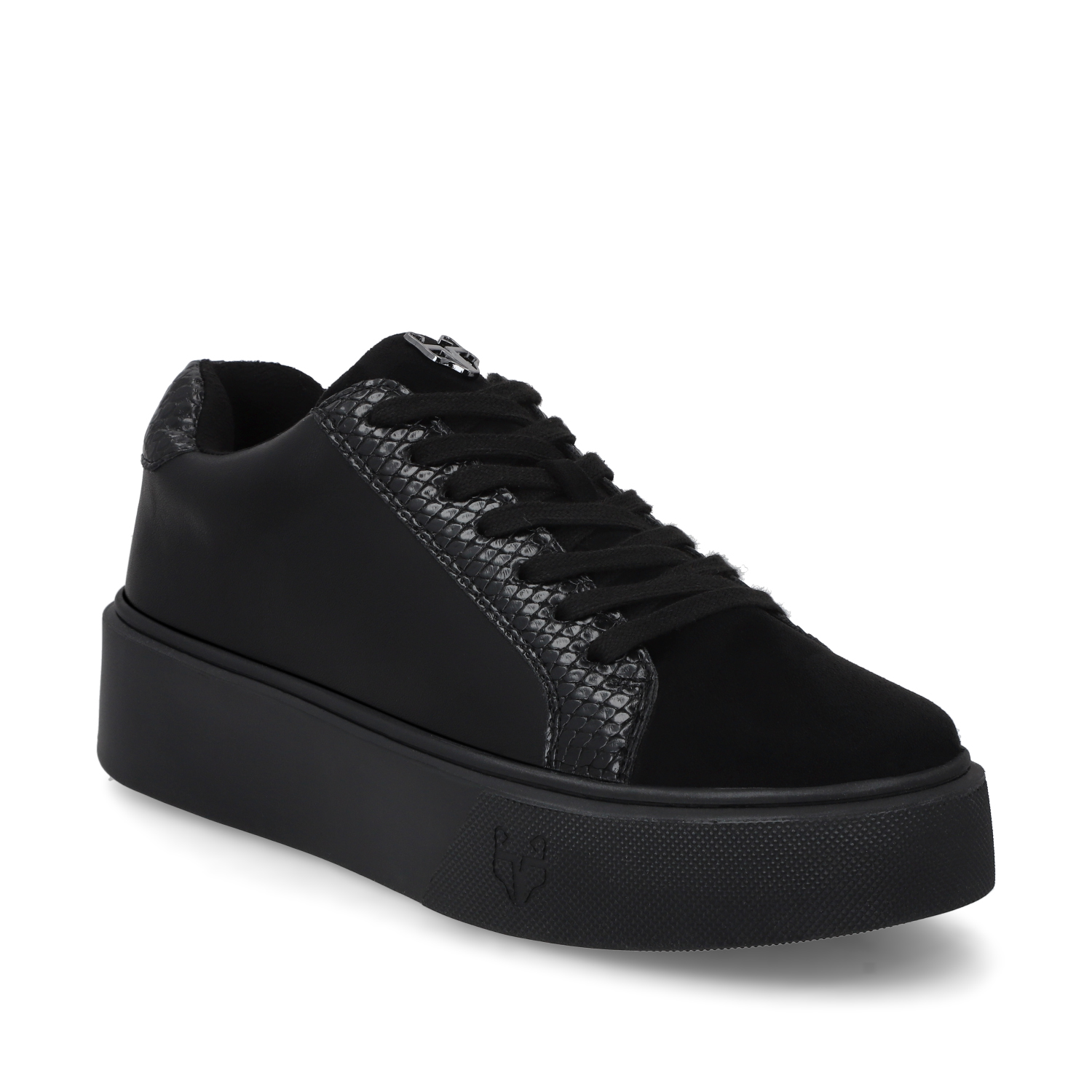 ZAPATILLA NEGRA BRILLANTE MUJER 43042 - 2