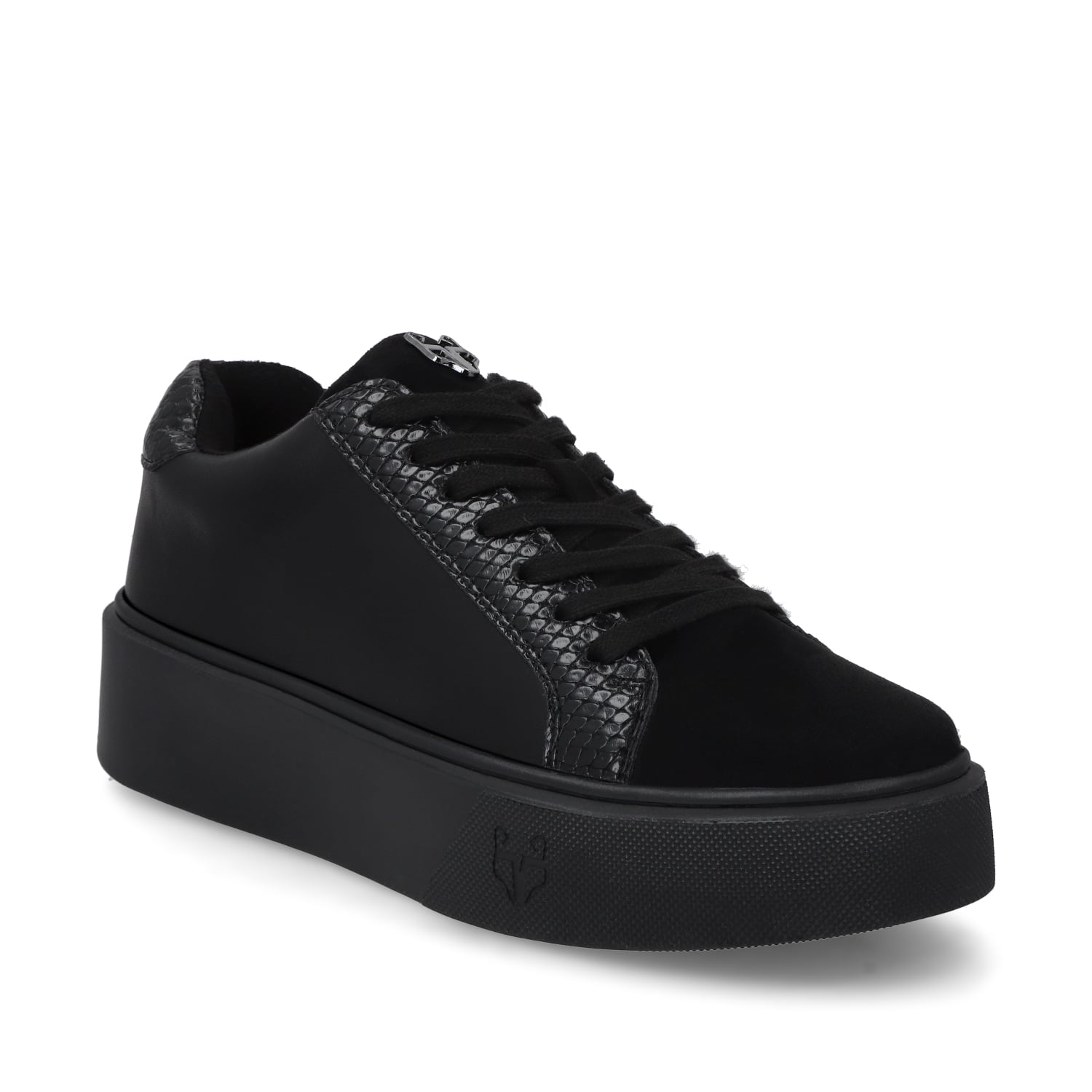 ZAPATILLA NEGRA BRILLANTE MUJER 43042 - 2