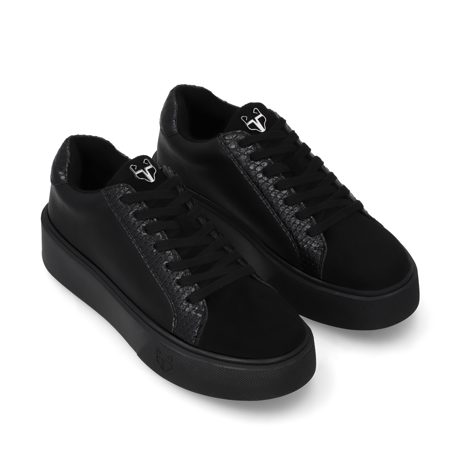 ZAPATILLA NEGRA BRILLANTE MUJER 43042 - 3