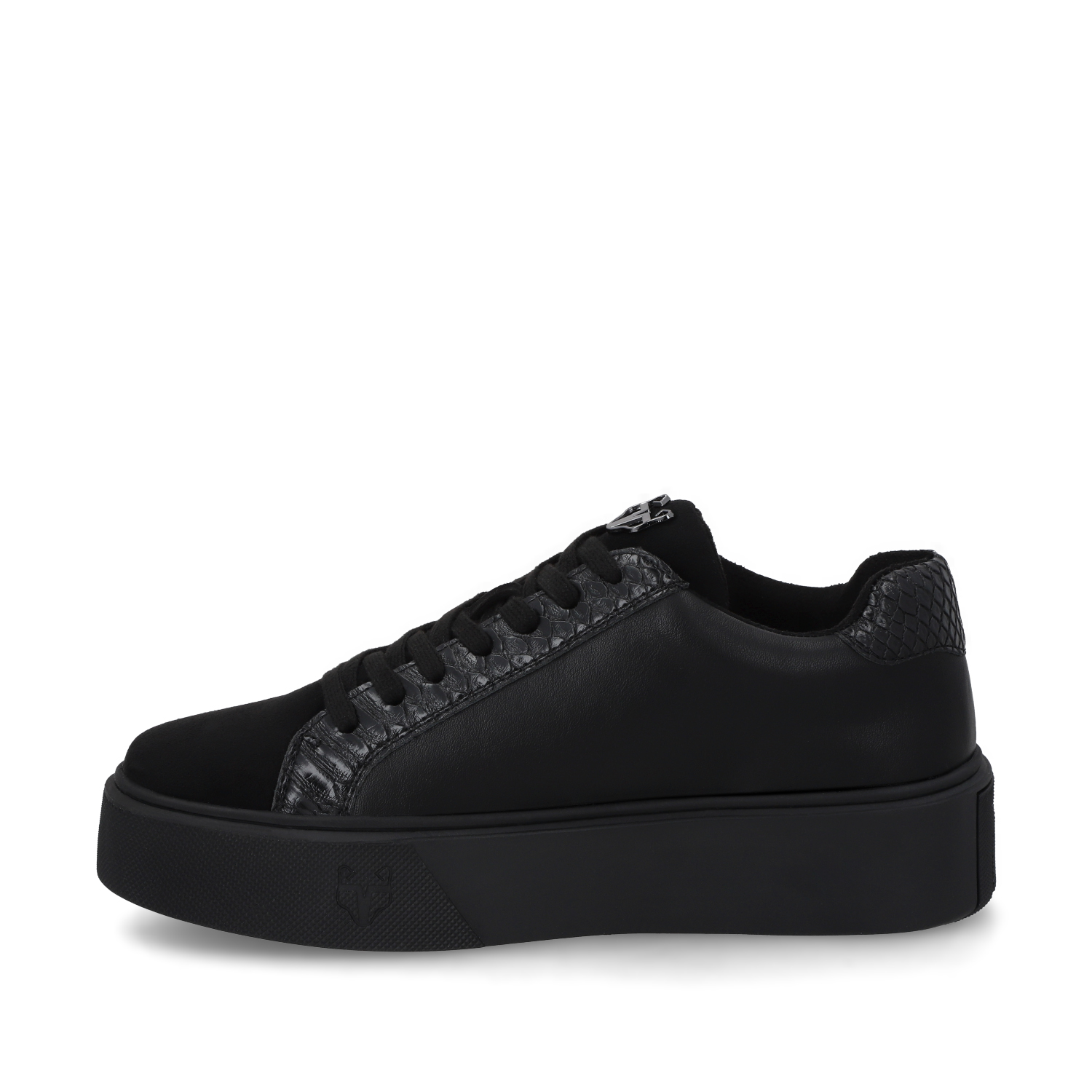 ZAPATILLA NEGRA BRILLANTE MUJER 43042 - 4
