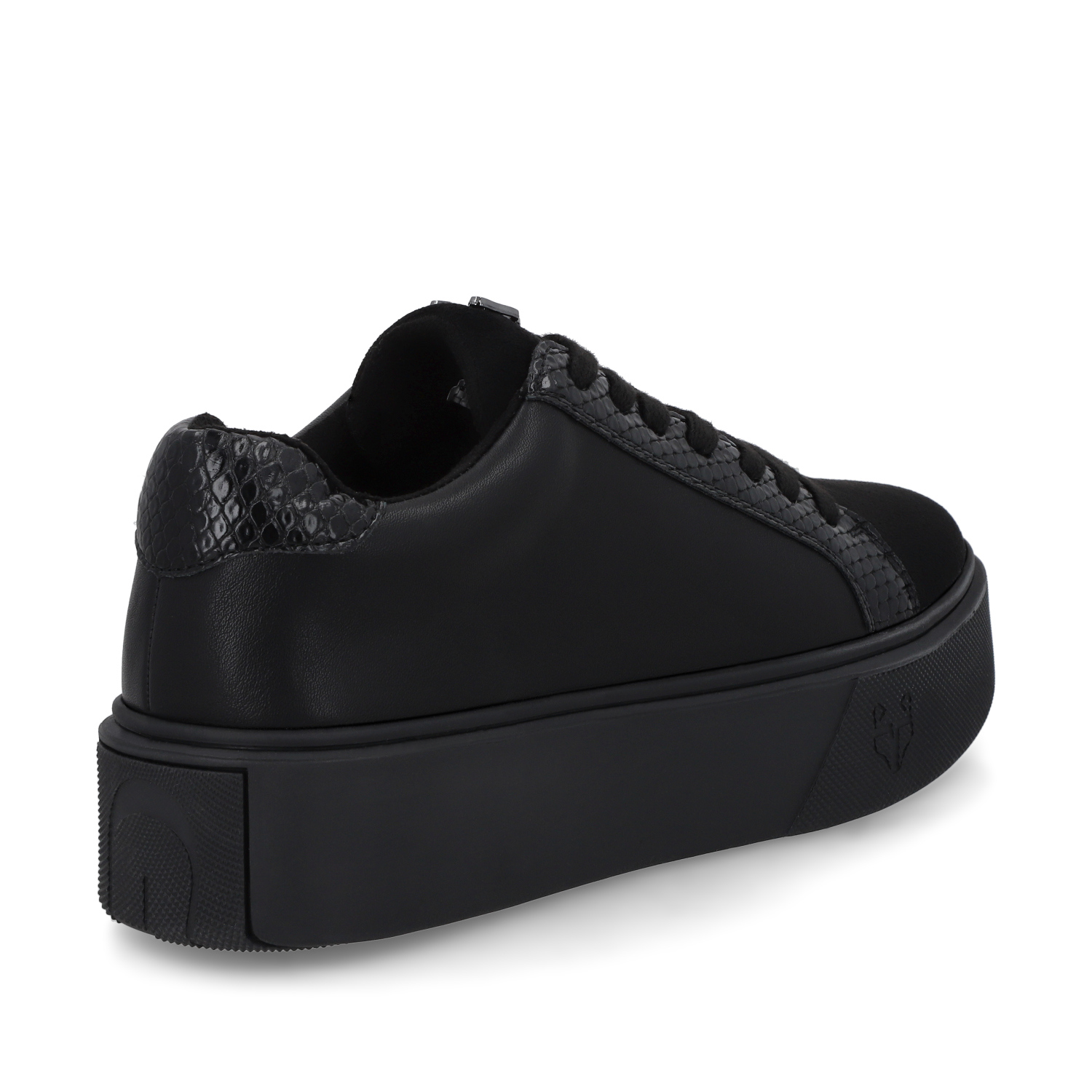 ZAPATILLA NEGRA BRILLANTE MUJER 43042 - 5